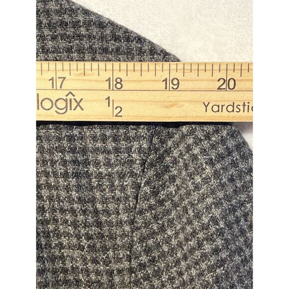 Pendleton 42R Gray Flanel Plaid Patch Pockets Action Back Blazer Sport Jacket - Picture 11 of 15